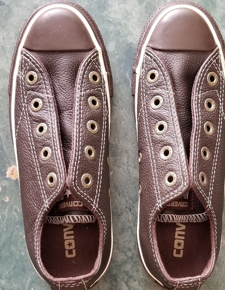 Leather Brown Converse